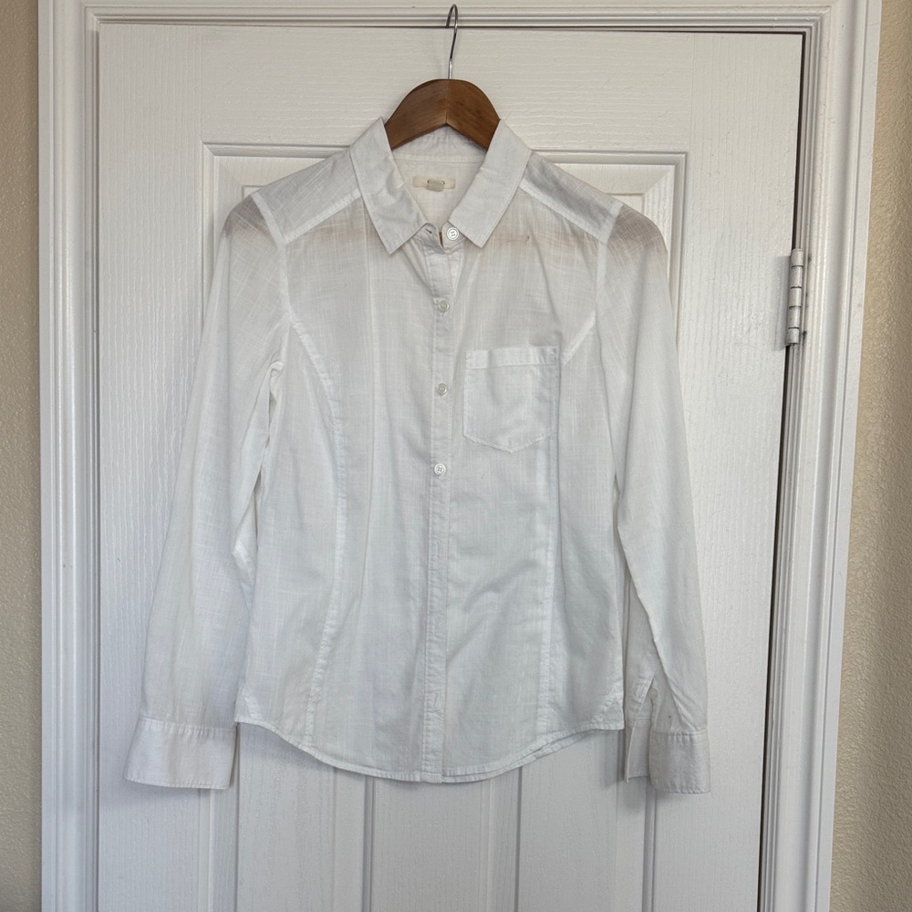 Caslon Crisp White Sheer Shirt